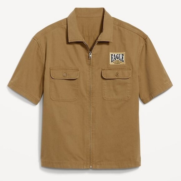 Short-Sleeve Moto Zip Shirt - Picture 7 of 7